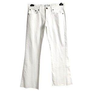 Roxy Flare Leg White Denim Jeans Size 5